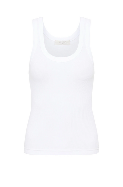 Organic Rib Singlet - White